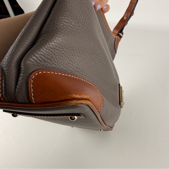 Dooney & Bourke Two-Tone Pebbled Leather Satchel Handbag - Picture 11 of 16